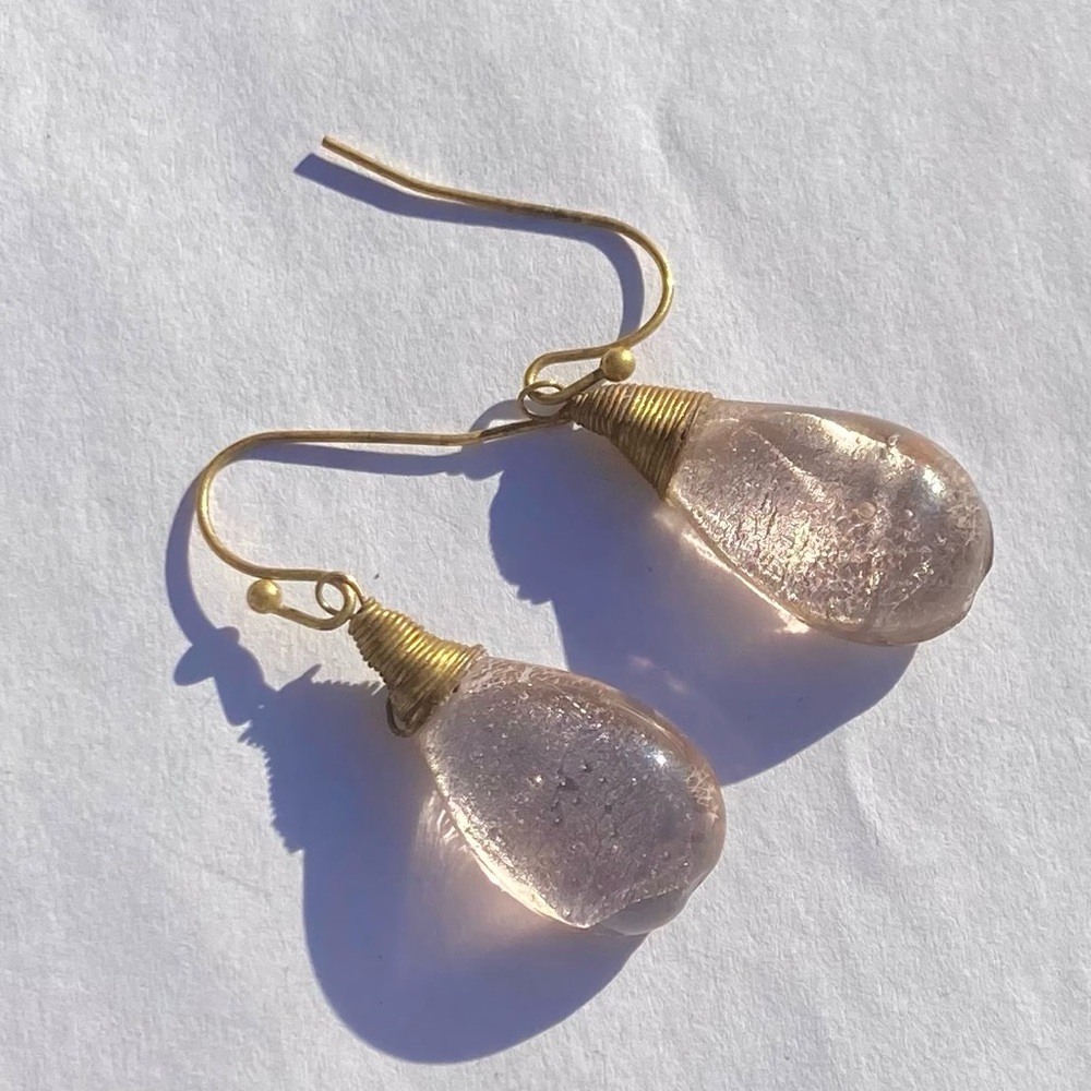 Dichroic Drop Earrings
